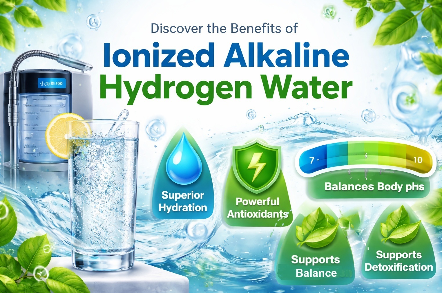 Benefits of Ionized Hydrogen-Rich Water Benefits of Ionized Hydrogen-Rich Water