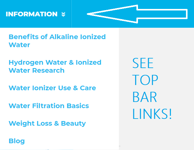 Alkaline Water Plus navigation menu