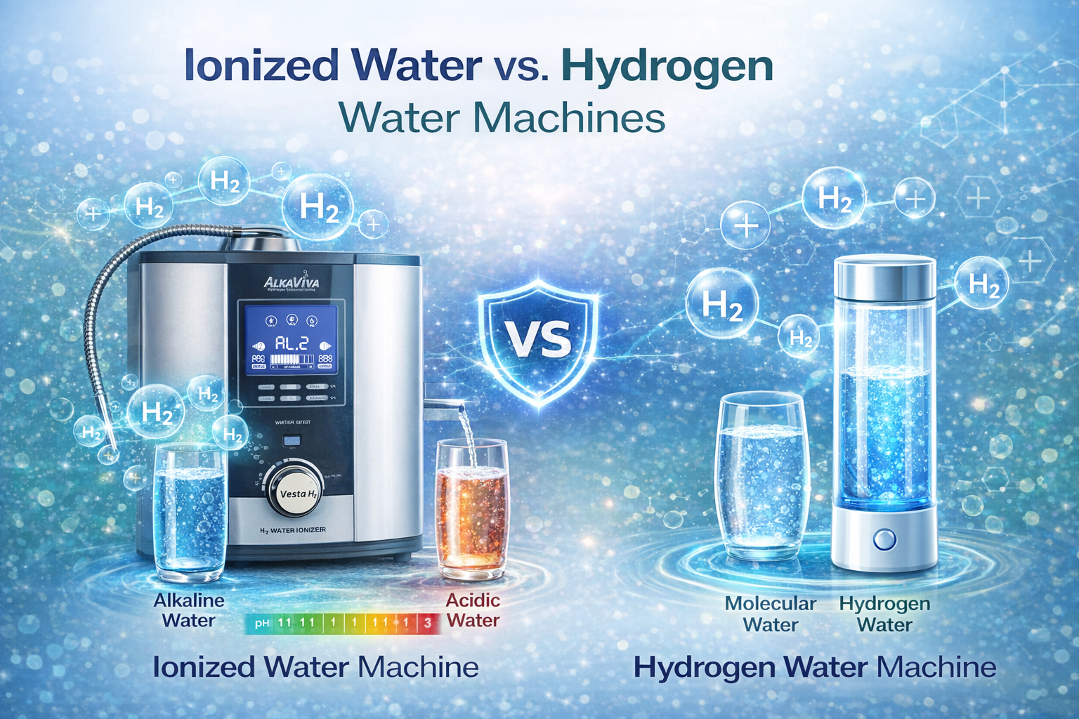 Ionized Water vs. Hydrogen Water Machines